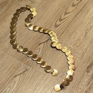 Gold Coin Belt Necklace